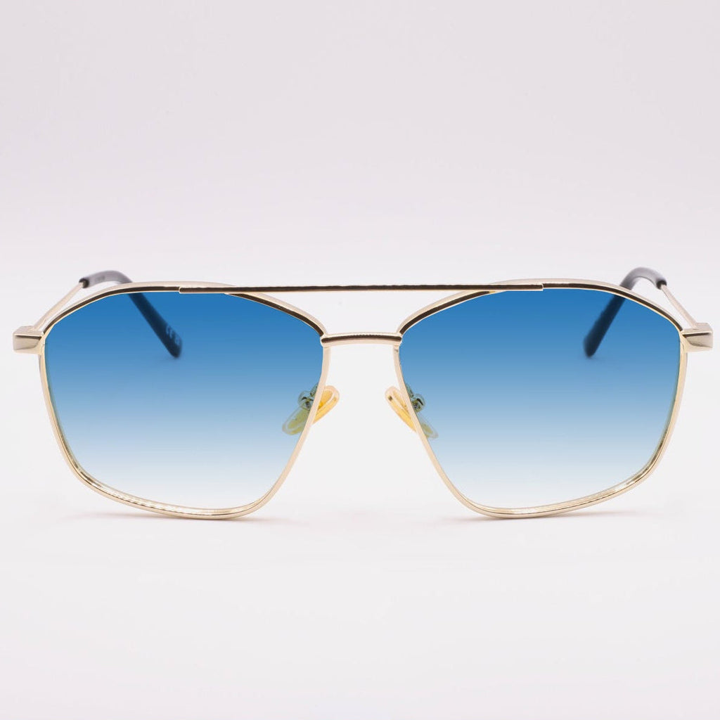 Lunettes Balenciaga BB0199O vintage, vue de face, verres bleus dégradés