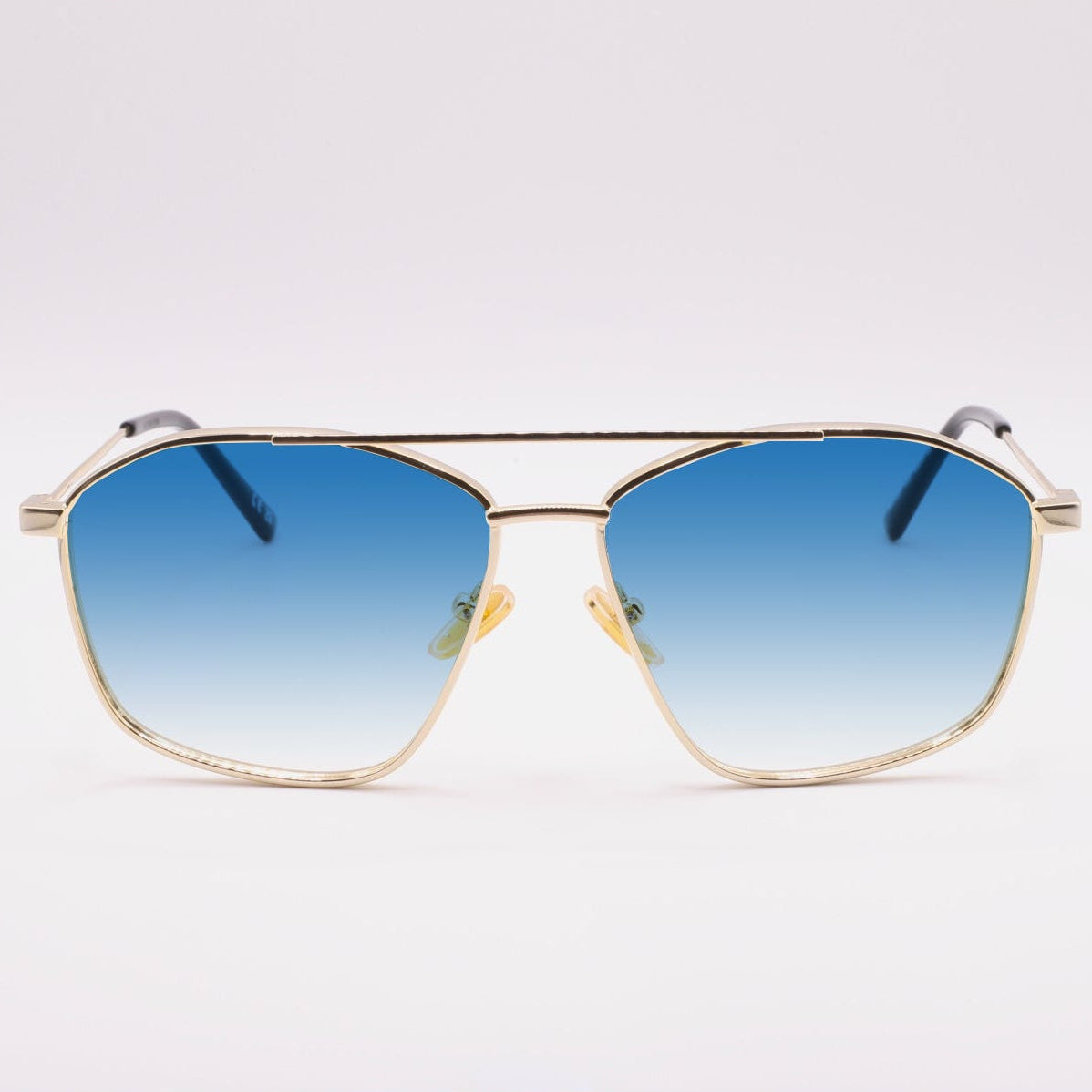 Lunettes Balenciaga BB0199O vintage, vue de face, verres bleus dégradés