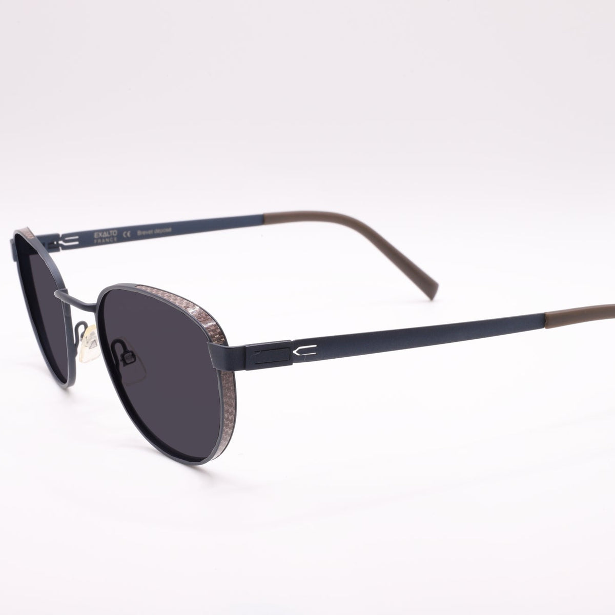 Lunettes Exalto 98P161 vintage, vue de profil, verres gris