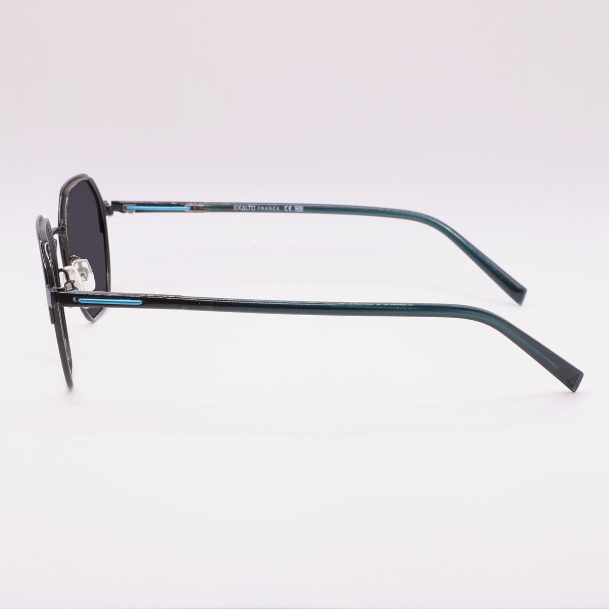 Lunettes Exalto 11A162 vintage, vue de profil, verres gris