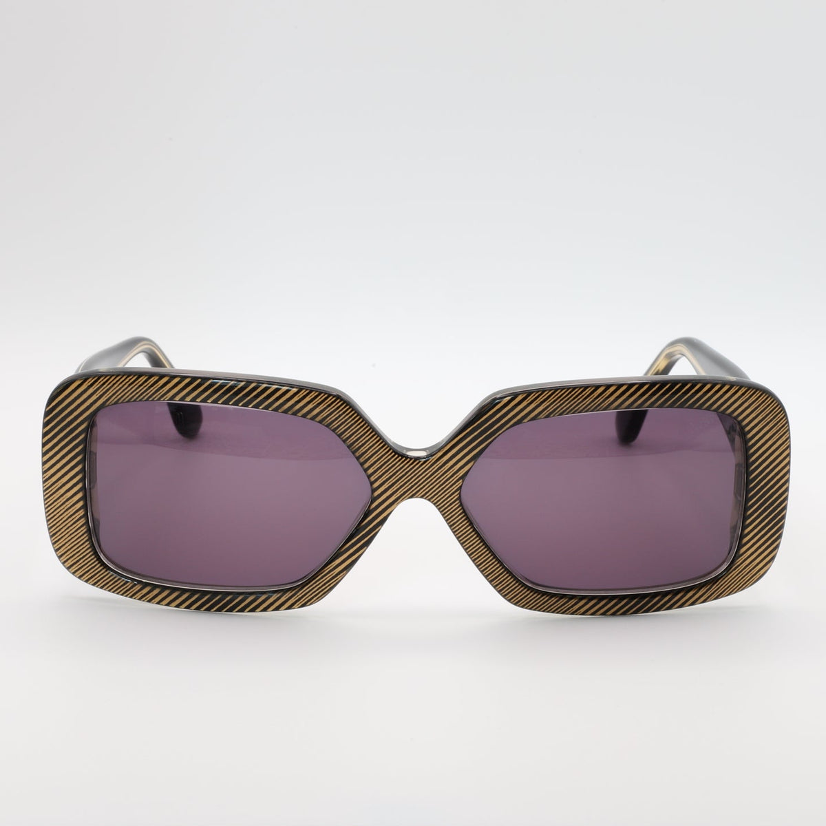 Lunettes Balenciaga Paris vintage, modèle 2445, vue de face, verres violet