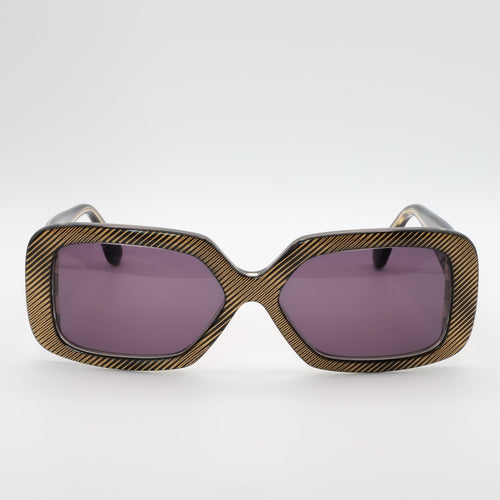 Lunettes Balenciaga Paris vintage, modèle 2445, vue de face, verres violet